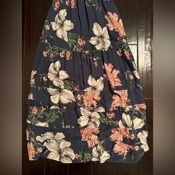 Dolan Anthropologie Blue Floral Smocked Maxi Sundress S | Cottagecore, Boho - Picture 7 of 9